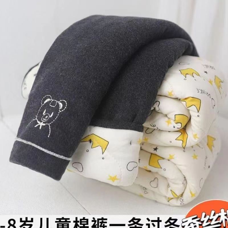 畅销女宝宝棉裤冬季三层加厚一条过冬儿童保暖裤蚕丝棉裤子女童打