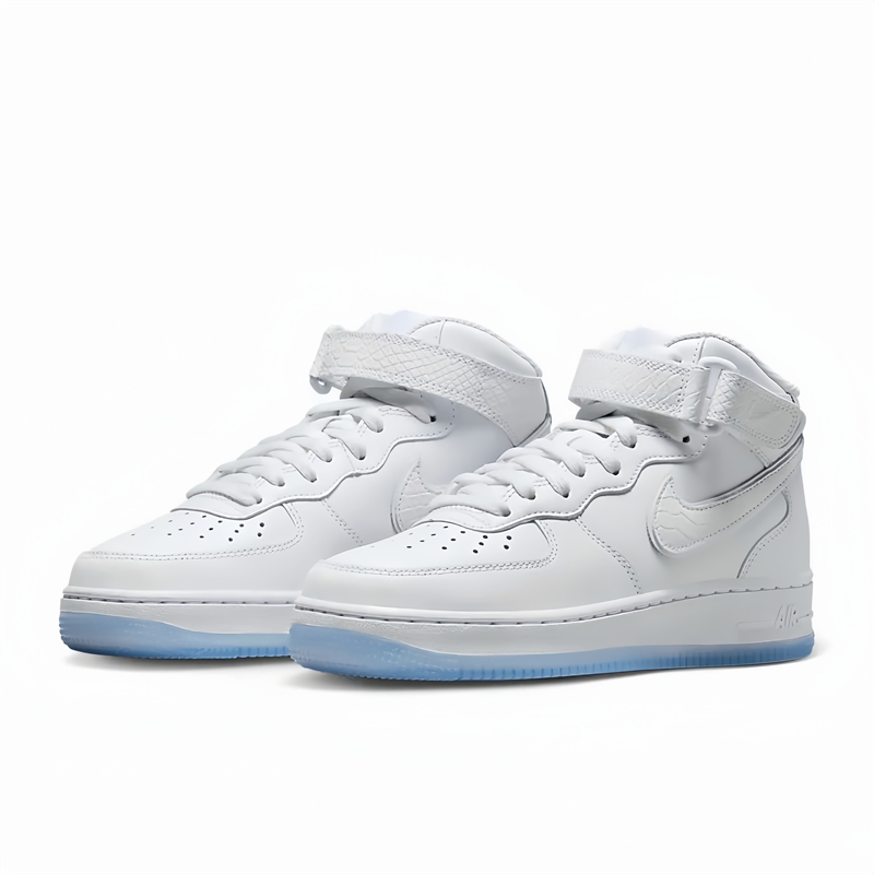 Nike耐克Air Force 1 Mid空军一号 白蓝 女子中帮板鞋FN4274-100