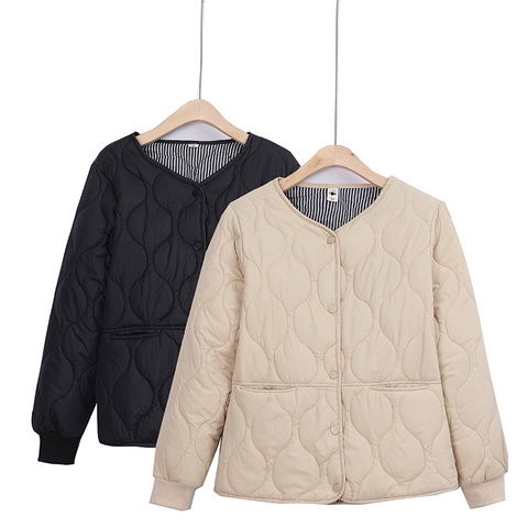 波司澄秋季爆款棉时尚百搭潮流保暖洋气免洗亮面外套小香风超薄领