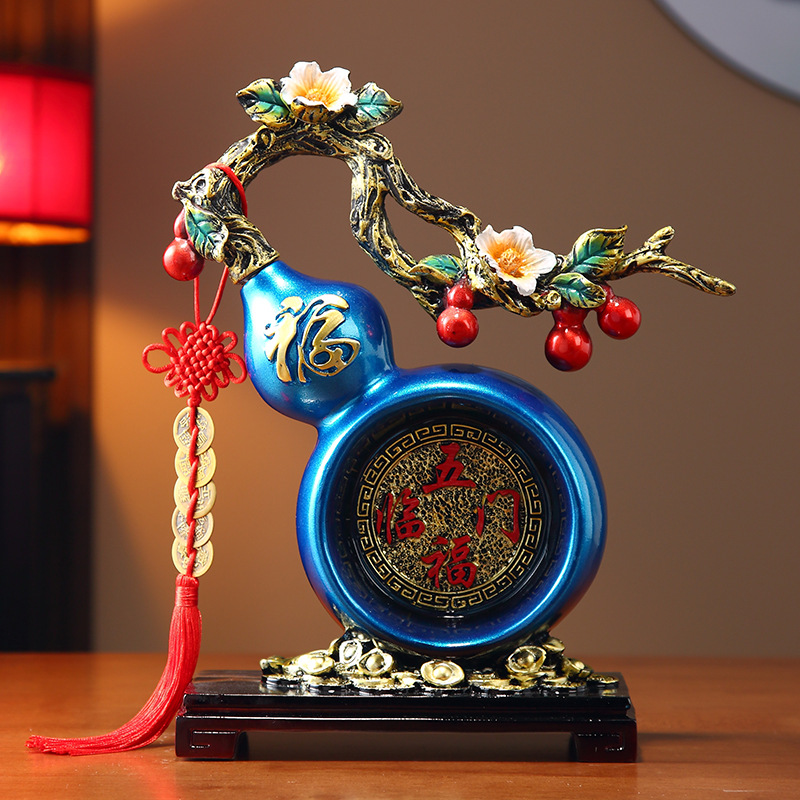 新品创意招财葫芦五福临门工艺家居酒柜客厅玄关乔迁开业摆件高档