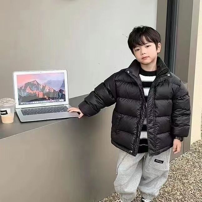 反季童装服男童韩版加厚工装冬季宝宝洋气新款儿童外套面包服潮