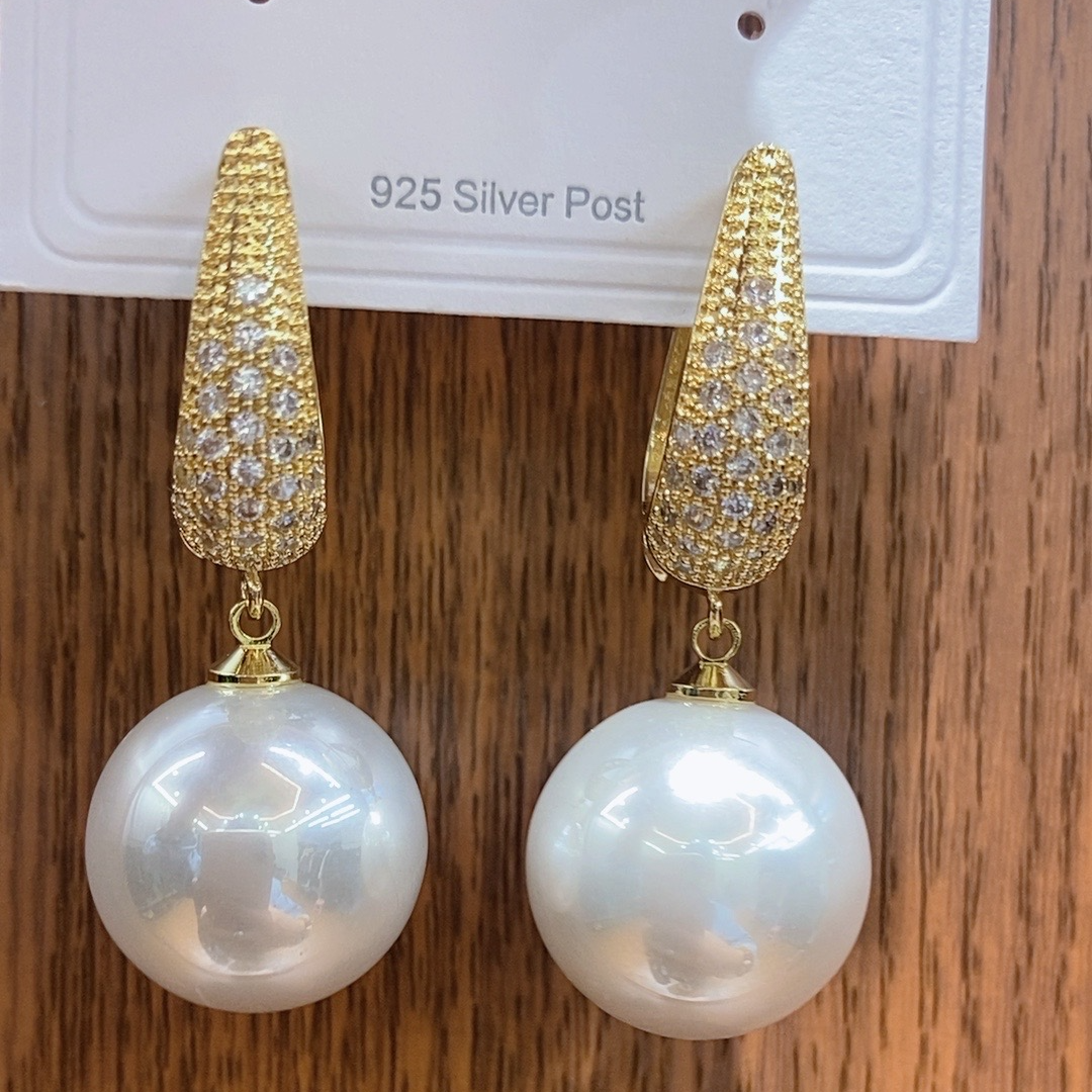 铜合金仿珍珠耳饰 JJ-PC静姐推荐时尚气质耳环