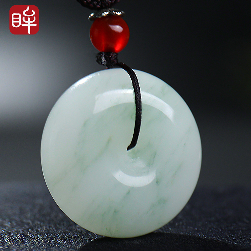 印象眸天山翠平安扣吊坠  飘绿玉坠 男女情侣款 多样性发一 ND
