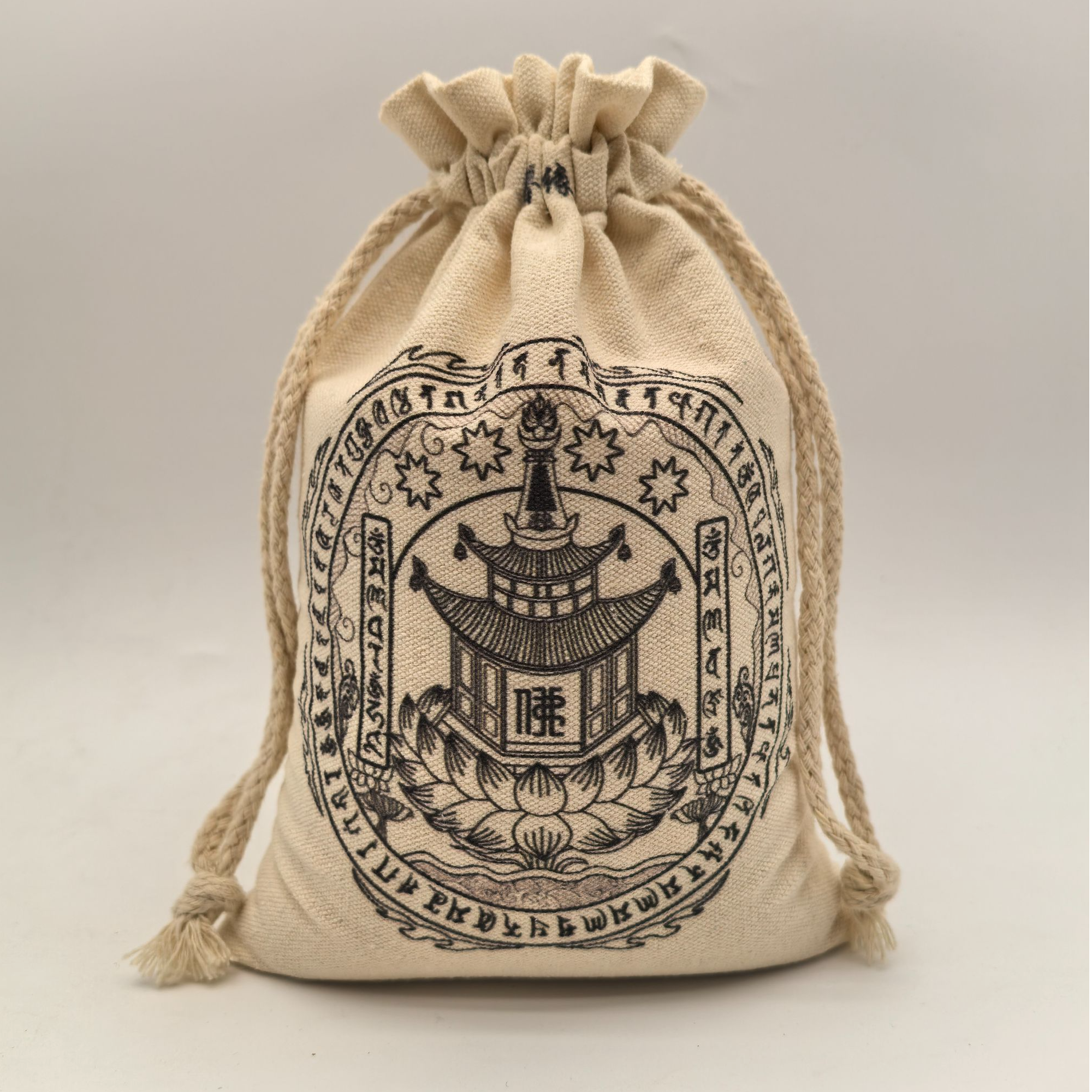 普行缘布施米袋棉布束口袋子海涛老师开示户外布施食物收纳袋加护