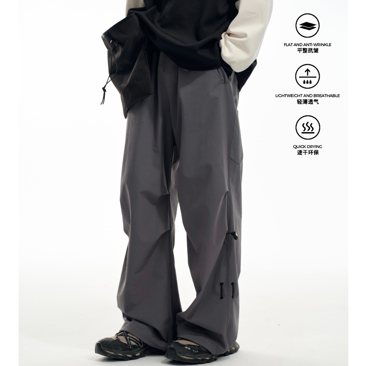 Nothwes 24ss户外可调节四面弹双褶登山长裤速干抗撕裂休闲直筒裤