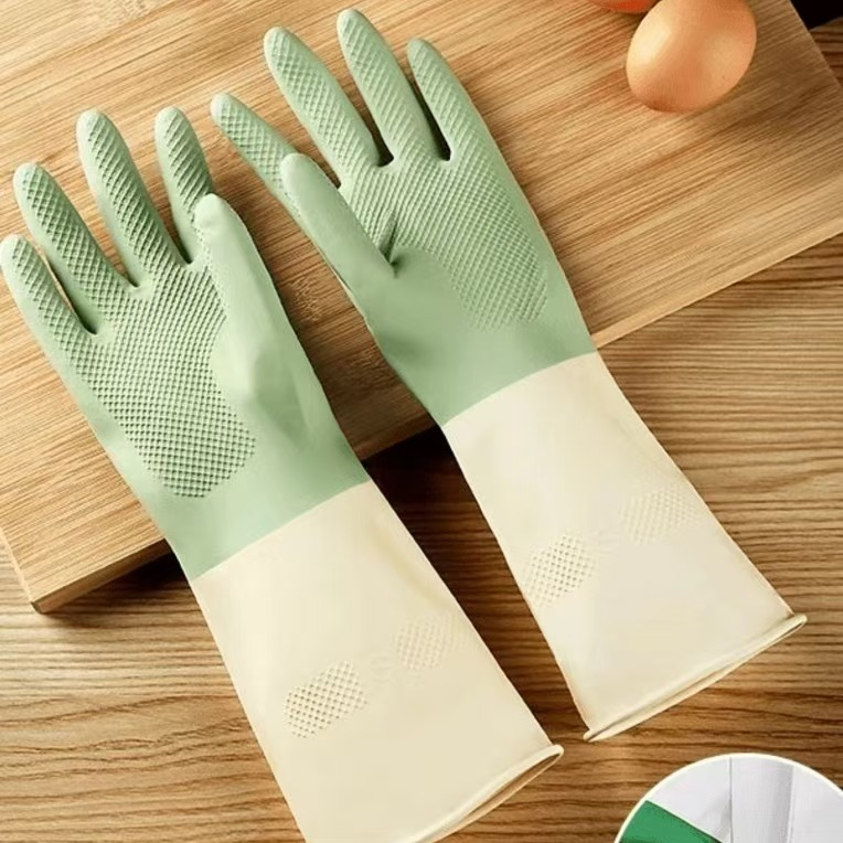 4双家务防水洗碗手套家用清洁家用橡胶神器耐用厨房刷锅洗菜加厚.