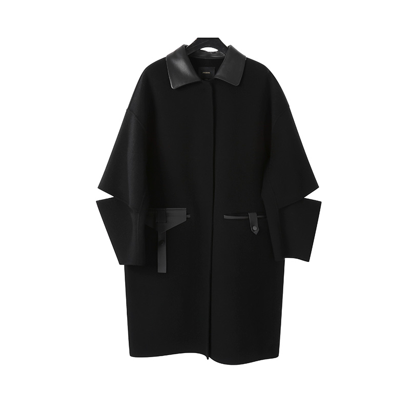 【100%羊毛大衣】冬装宽松大衣女装8381