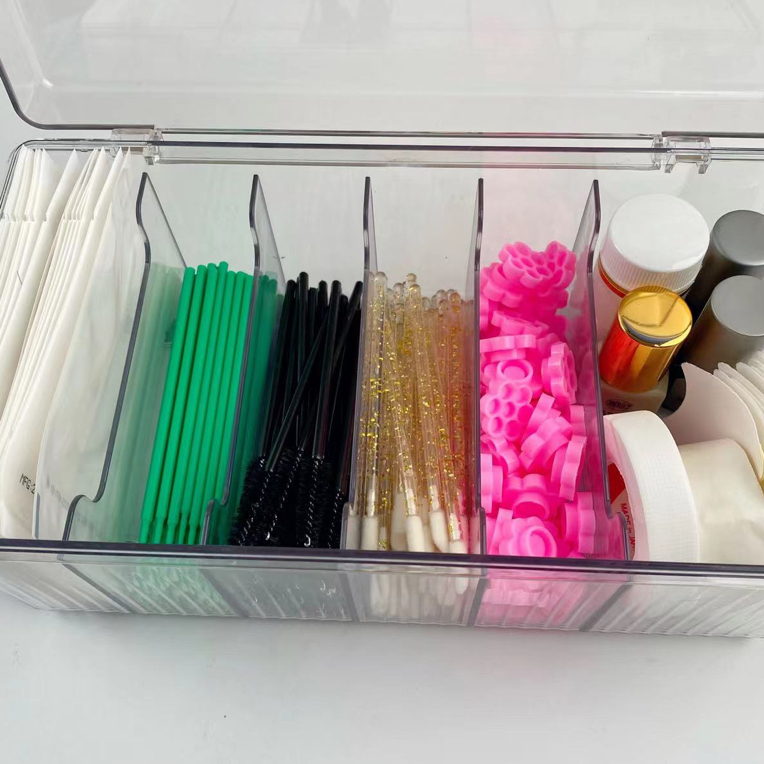 美甲店美睫桌面收纳盒亚克力存储盒便携