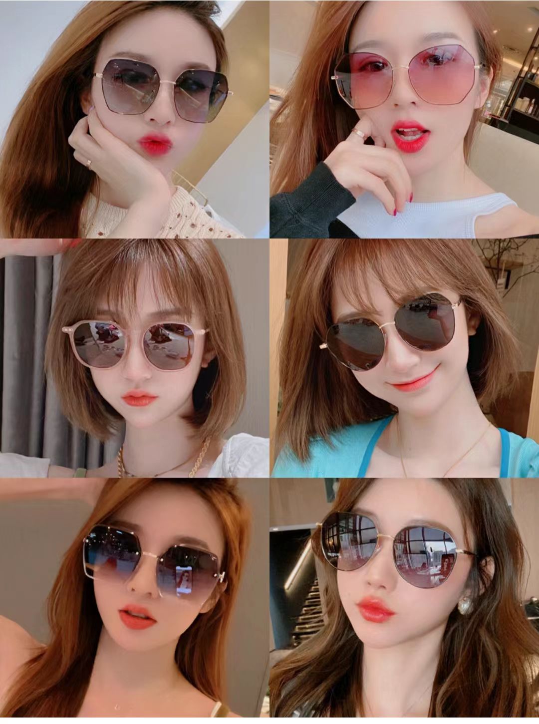 女士新款太阳镜平光镜随缘发