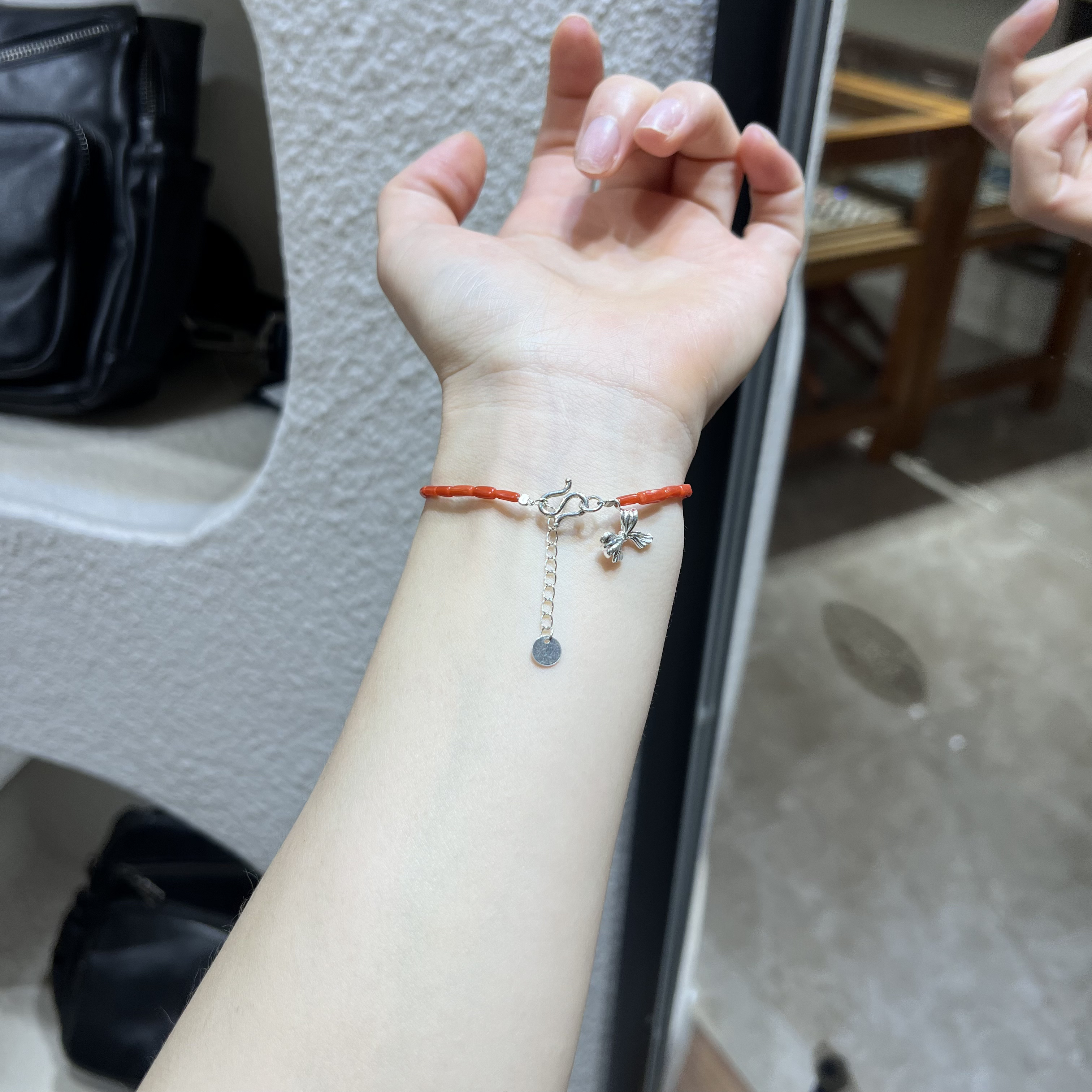 925银手链 阿腾莎银饰 手链 矫情的可爱  小众可调节手工手链