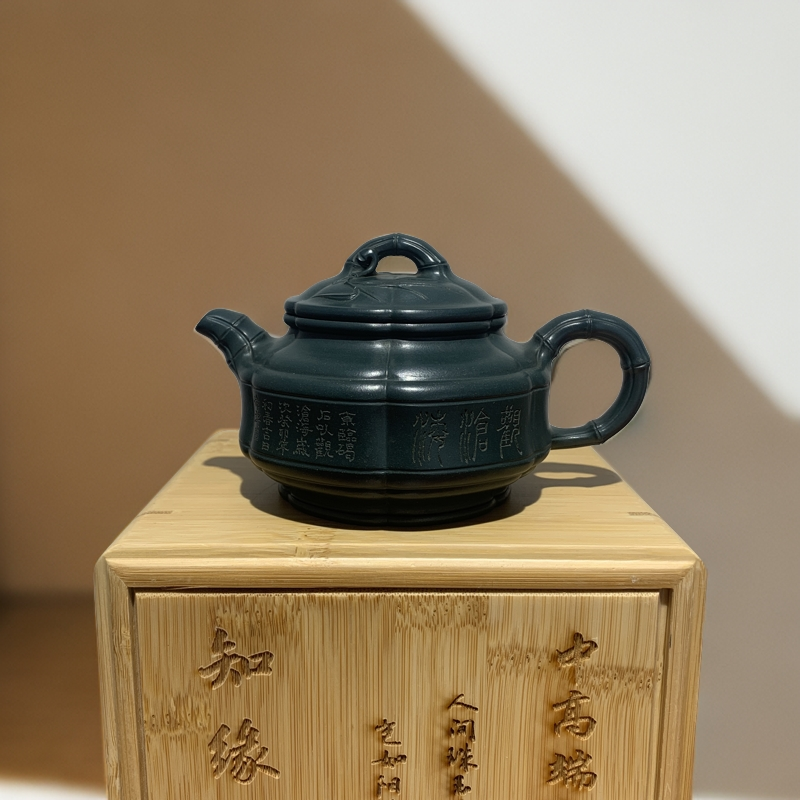 范家壶庄·六方隐角竹鼓·200cc·范坚作品