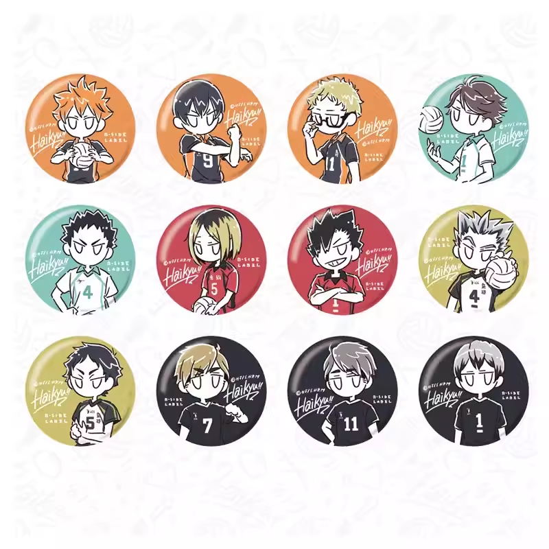 【排球少年】B-SIDE LABE 3弹 豆豆眼 mini吧唧 32mm