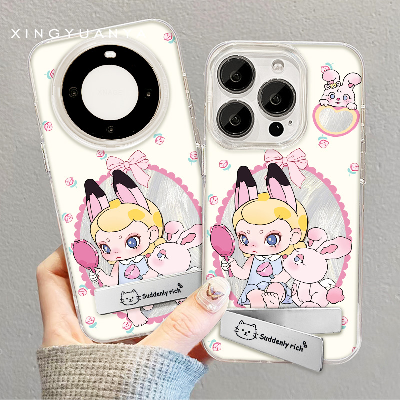 兔子女孩羽纱壳 适用苹果/华为OPPO/VIVO/小米/红米/1加/手机壳