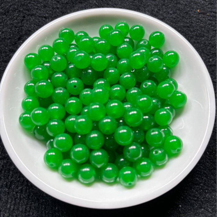 天然散珠 正阳绿 8mm 54颗（赠弹力绳） AL003