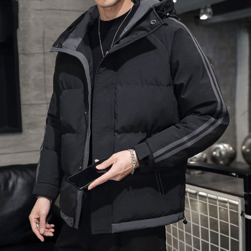 衣男冬季男韩版休闲外套连帽服加厚保暖袄