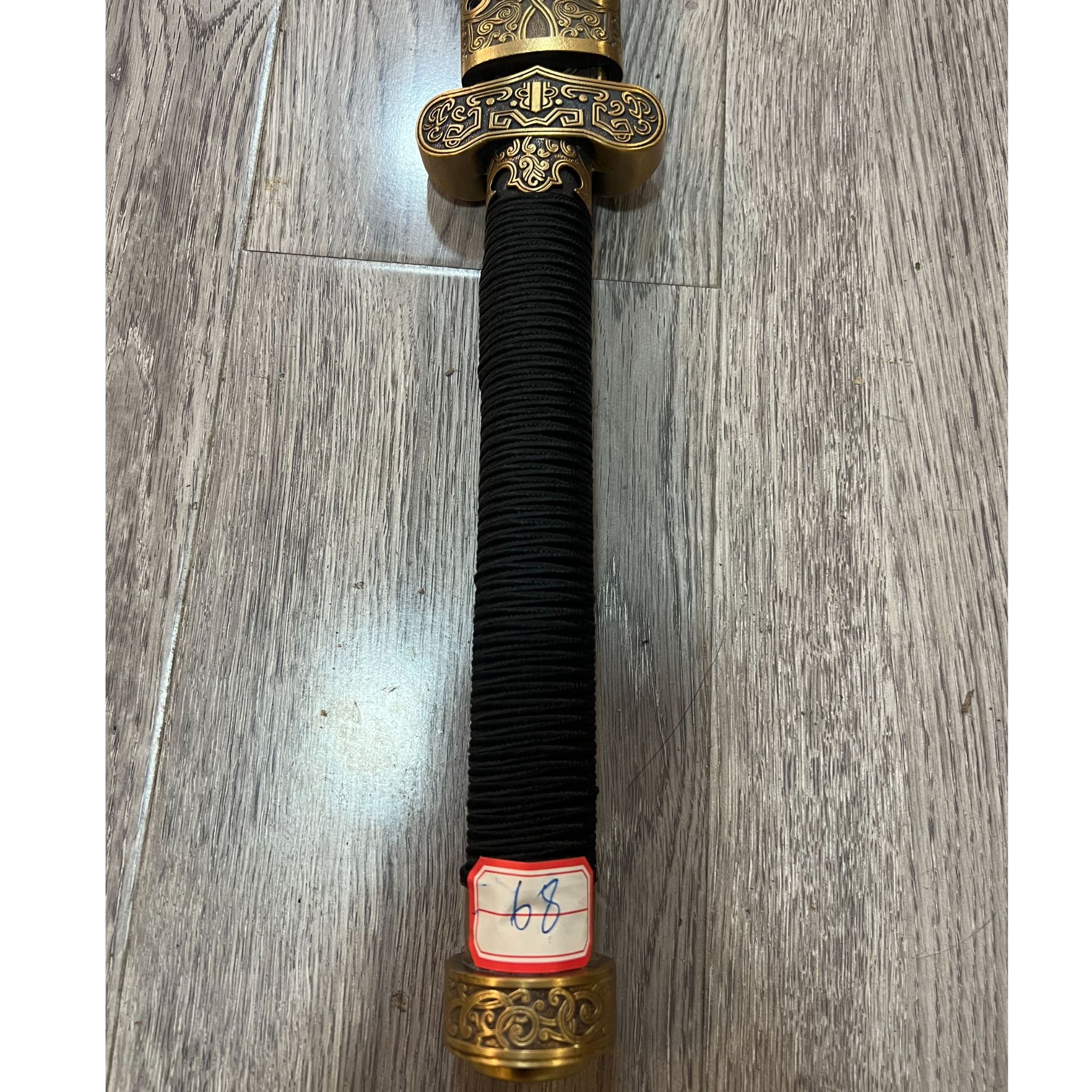  黑金古刀纯铜装五枚合夹钢未开刃68-2