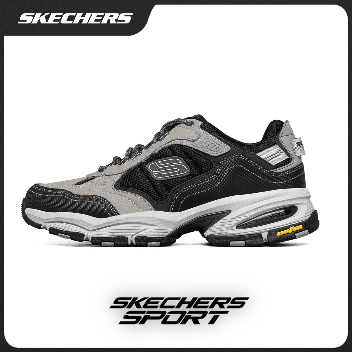 SKECHERS/斯凯奇秋冬款户外休闲运动鞋男鞋复古拼接老爹鞋237145