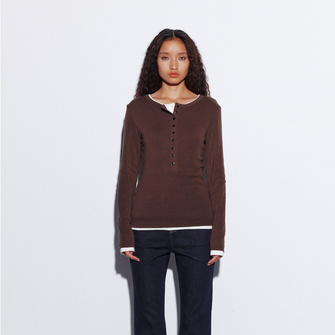 KAJO牛奶蛋白养肤亨利打底衫T恤112