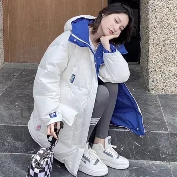 【小扬哥甄选】双面穿棉服女冬季棉衣韩版宽松中长款情侣学生两面