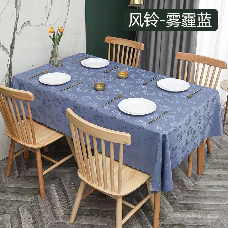 加厚PU防水防油防烫免洗高档餐桌布饭店家用长方北欧质感餐桌台布