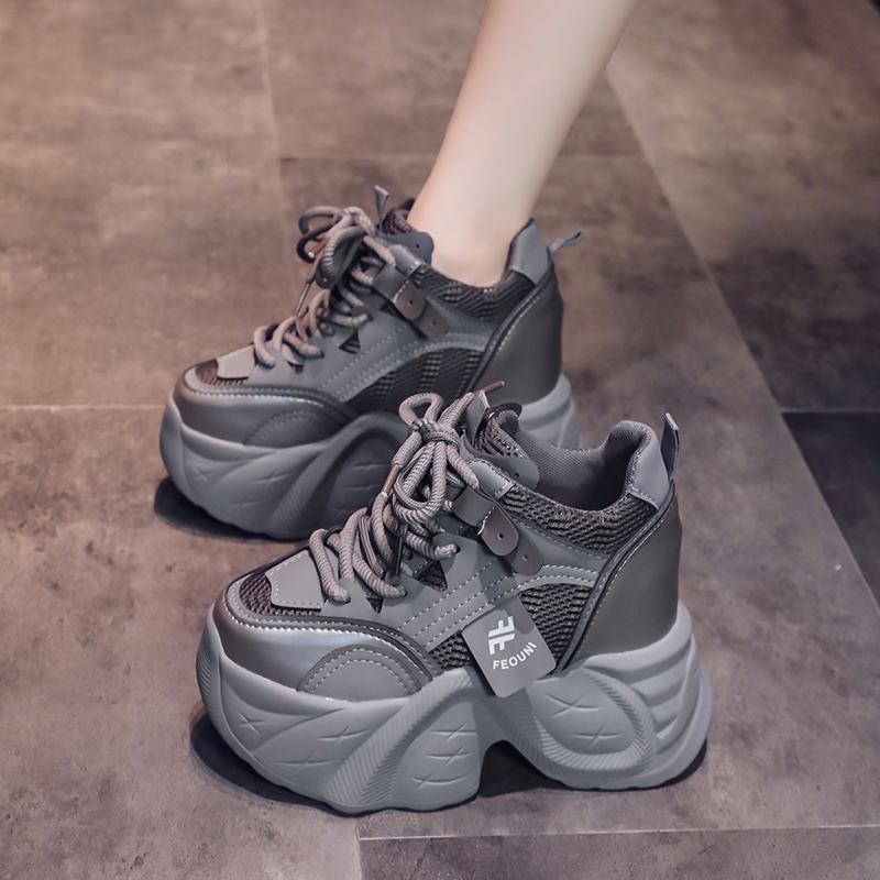 内增高女鞋2025新款百搭春秋厚底网红爆款老爹鞋女小个子显瘦休闲