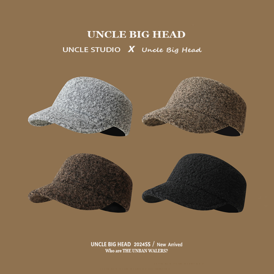 大头叔叔韩系平顶马术帽女冬加厚保暖报童帽复古时髦