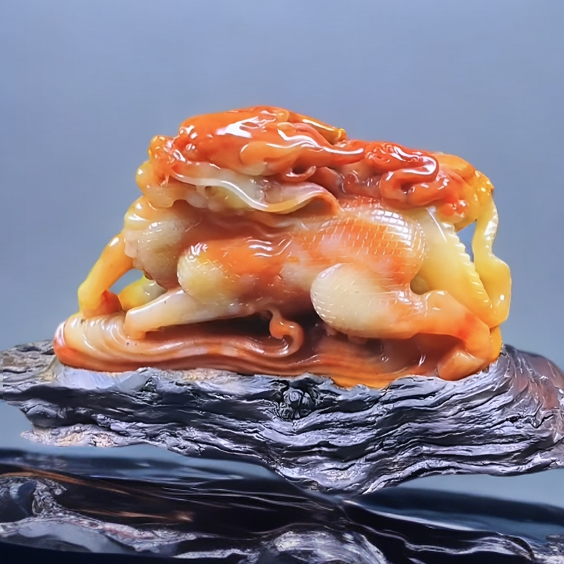 麒麟踏浪  寿山石