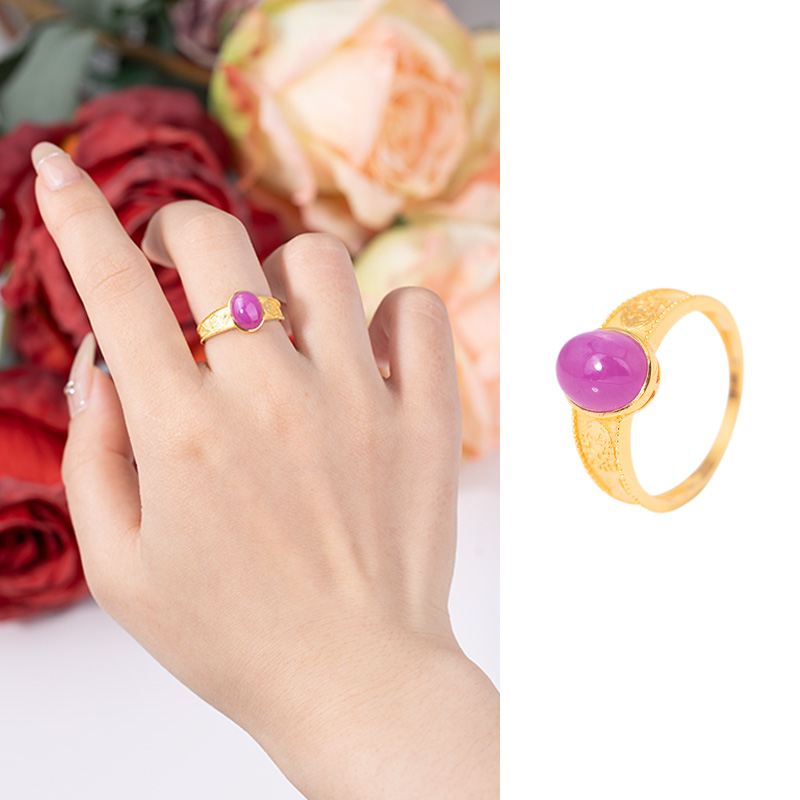 【歪歪】平安戒*红宝石戒指*18K金镶嵌U7138