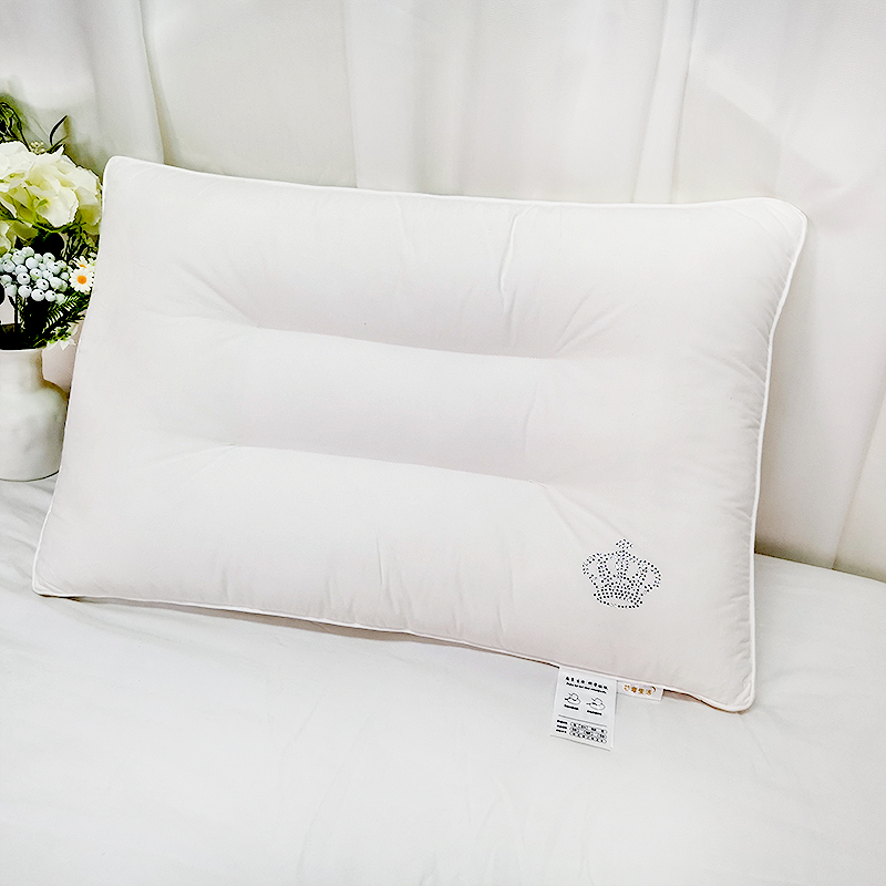 全棉80支枕头柔软羽丝绒回弹棉枕舒适枕成人[5031]