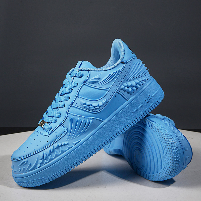 蓝色男鞋空军aj一号板鞋男韩版潮新款春季厚底男士运动鞋子男潮鞋
