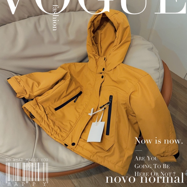 W童品，2025新款棉衣外套加绒夹棉冲锋衣加厚外套813