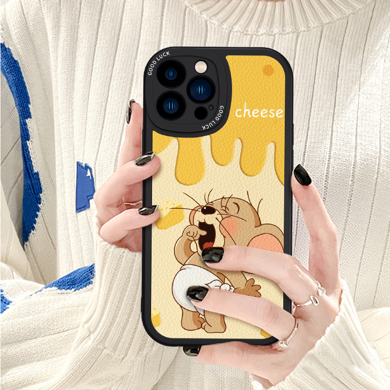 新款iPhone15奶酪小老鼠苹果14promax小米华为OPPOVIVO手机壳荣耀