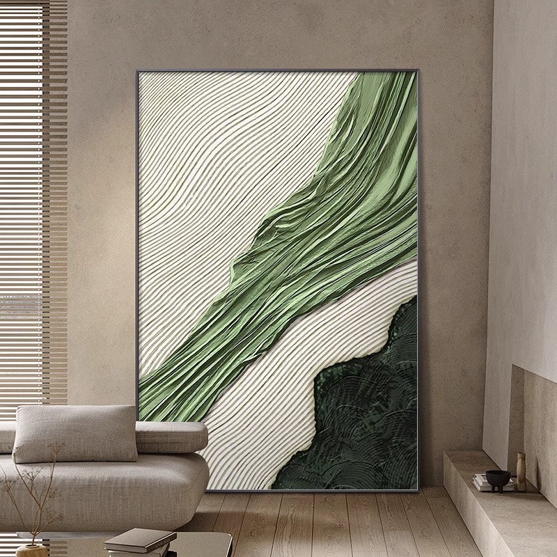 【浪漫绿色】现代装饰画客厅沙发背景墙挂画绿色玄关酒店抽象