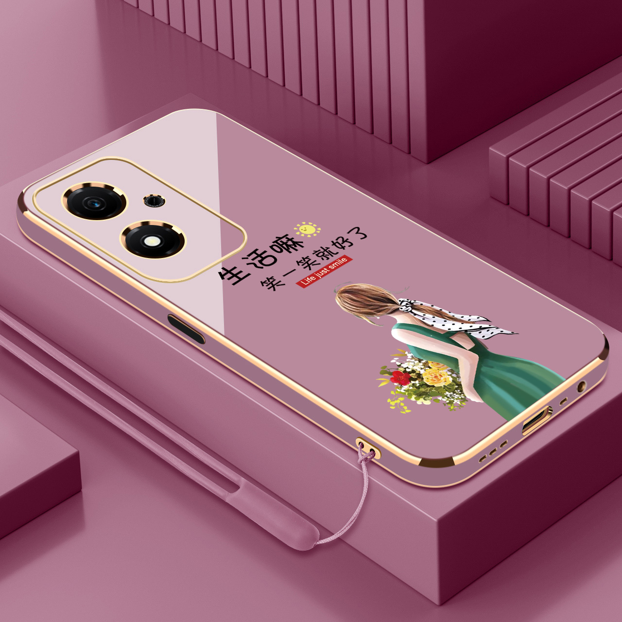 电镀笑一笑适用于oppoa2m手机壳硅胶软壳【镜头保护+送挂绳】