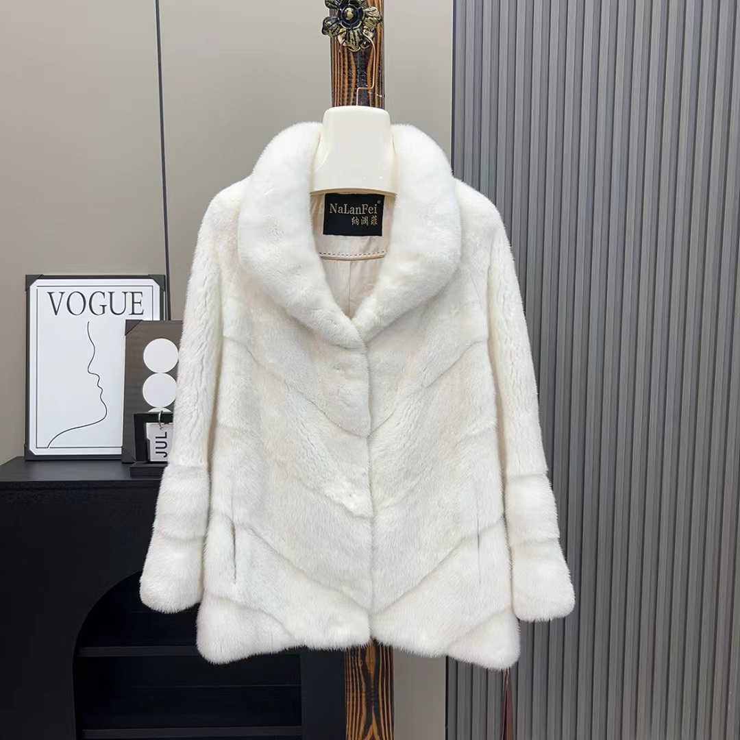 NALANFEI/纳澜菲 2366#紫金短二貂皮外套