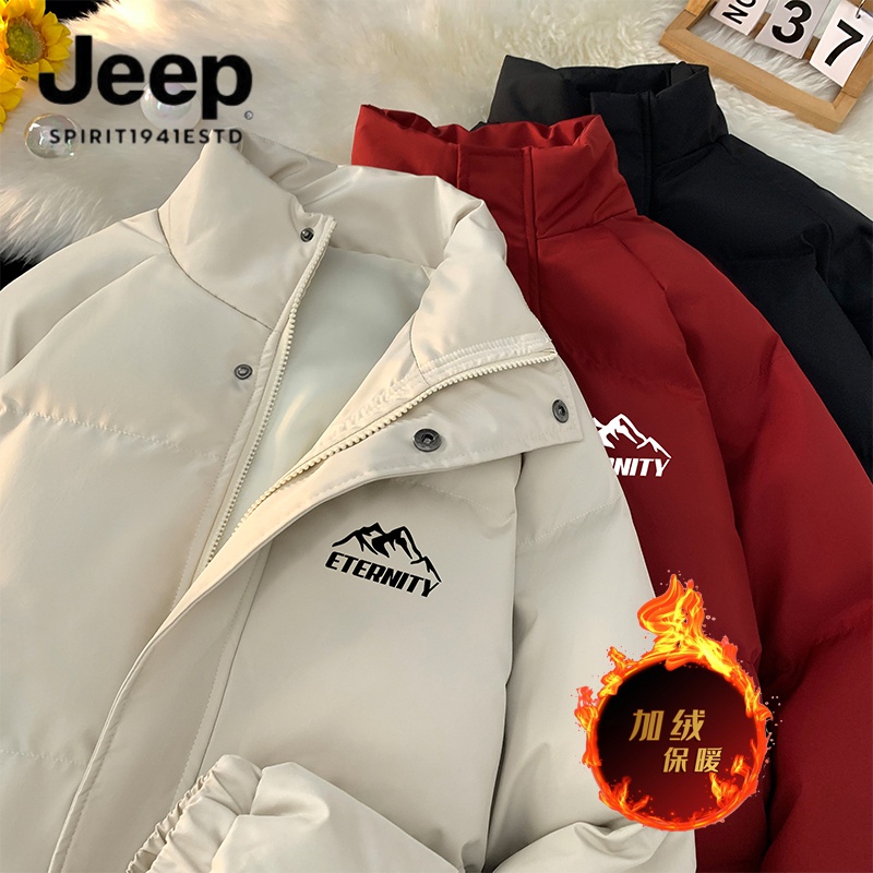 JEEP复古面包服棉衣外套男冬季潮牌大码晋江棉服oversize三防棉袄