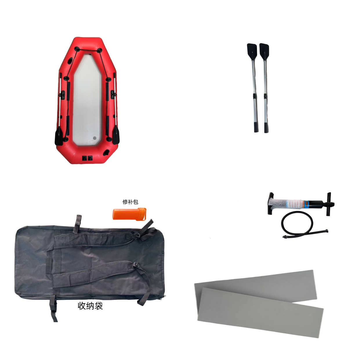橡皮艇加厚充气耐磨钓鱼渔船 皮划冲锋舟软底折叠 路亚专用