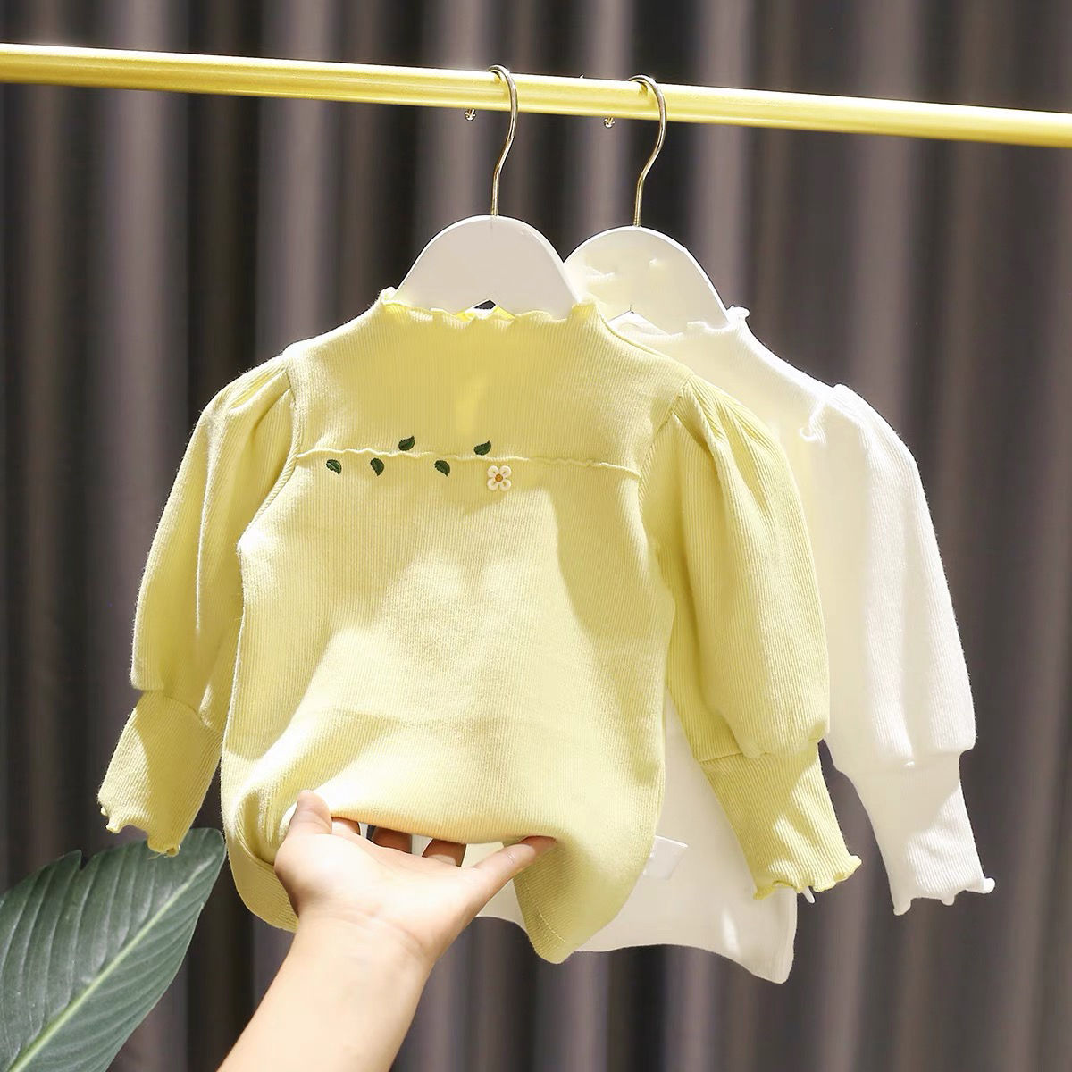 【推荐】1-5岁女宝宝弹力细螺纹T恤女婴儿童秋季新款女童小清新修