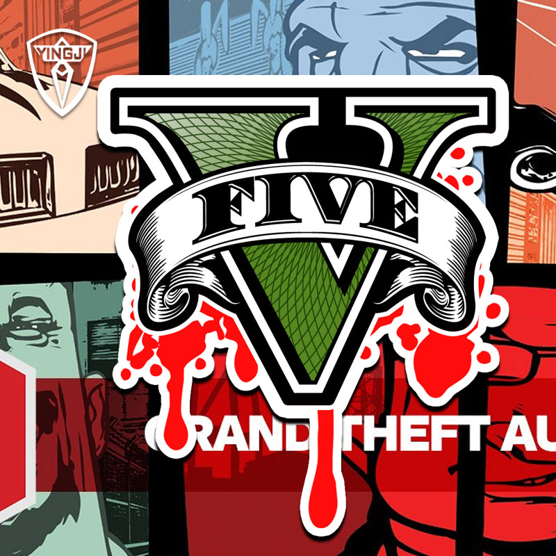 GTA6侠盗猎车手罪恶都市反光车贴电动摩托车身贴