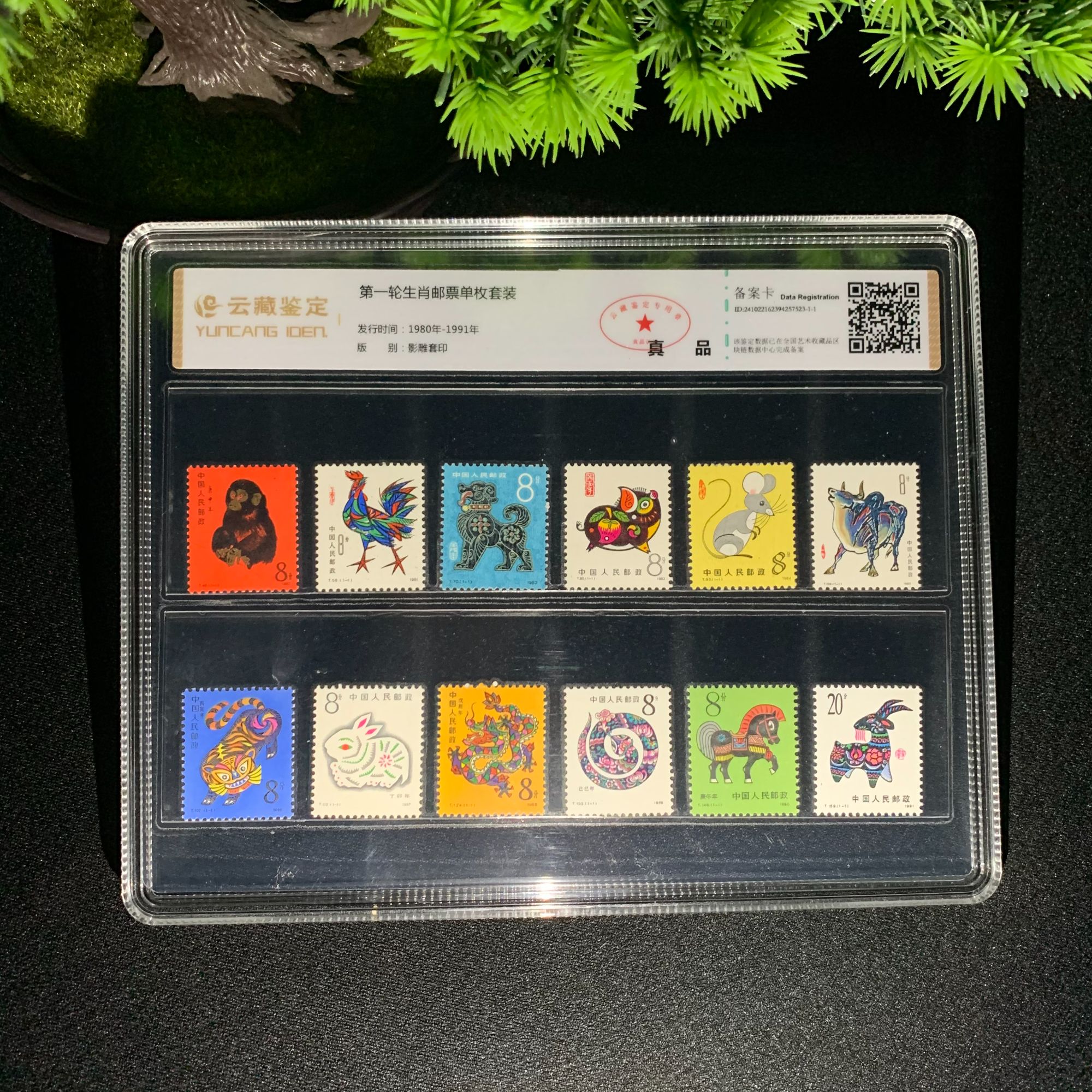 一轮十二生肖邮票猴票1980-1991年邮票 云藏评级真品邮票封装评级