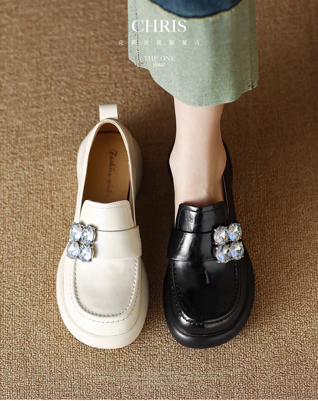 628-1成都手工35 36 40真皮断码特价女鞋高货平底乐福鞋