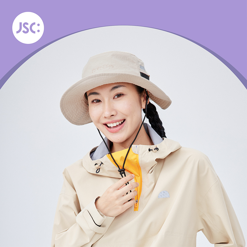 JSC轻野户外遮阳帽抗UV50+防紫外线防水大帽檐露营徒步登山帽女