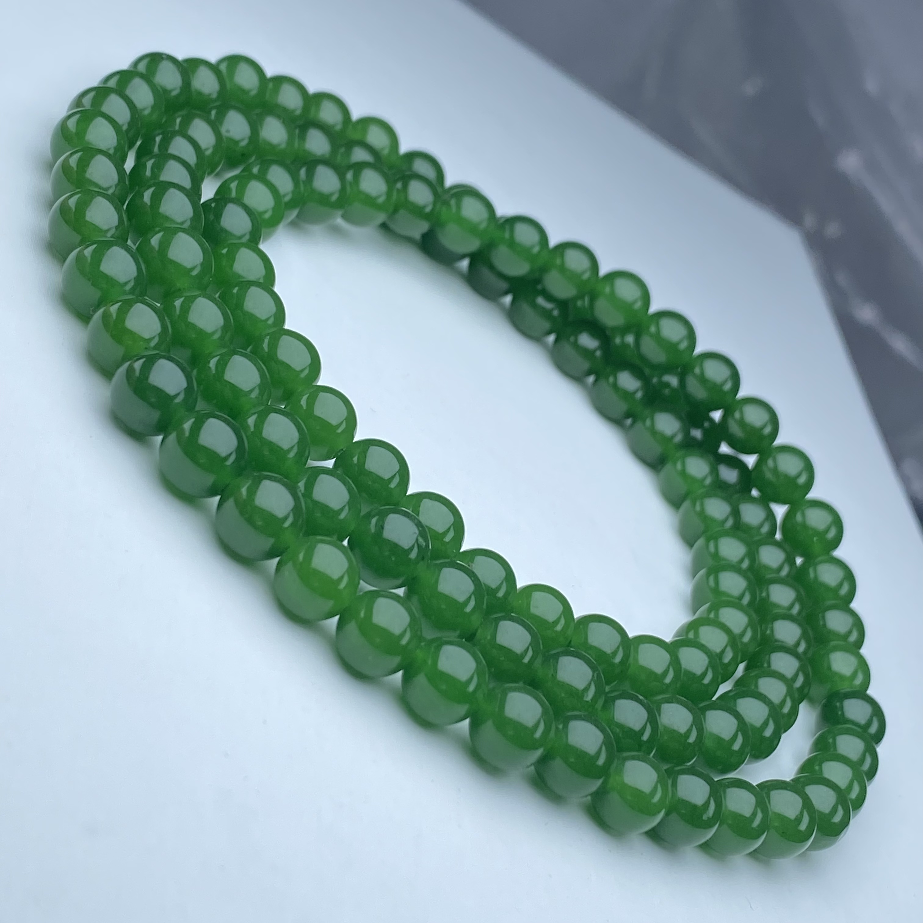 96号精品菠菜绿108颗8mm手链多样性发一件