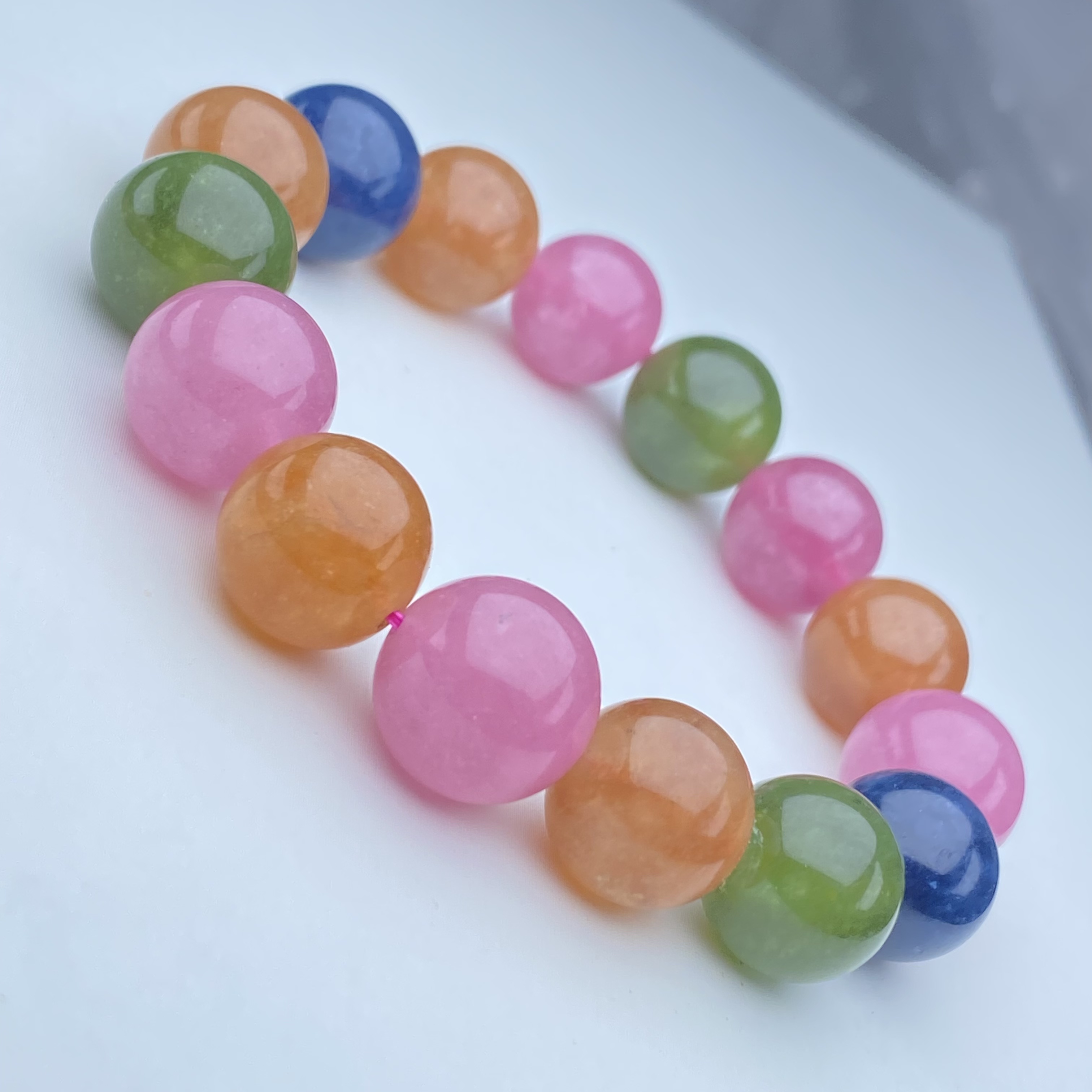 126号精品彩虹碧手链14mm多样性发一件