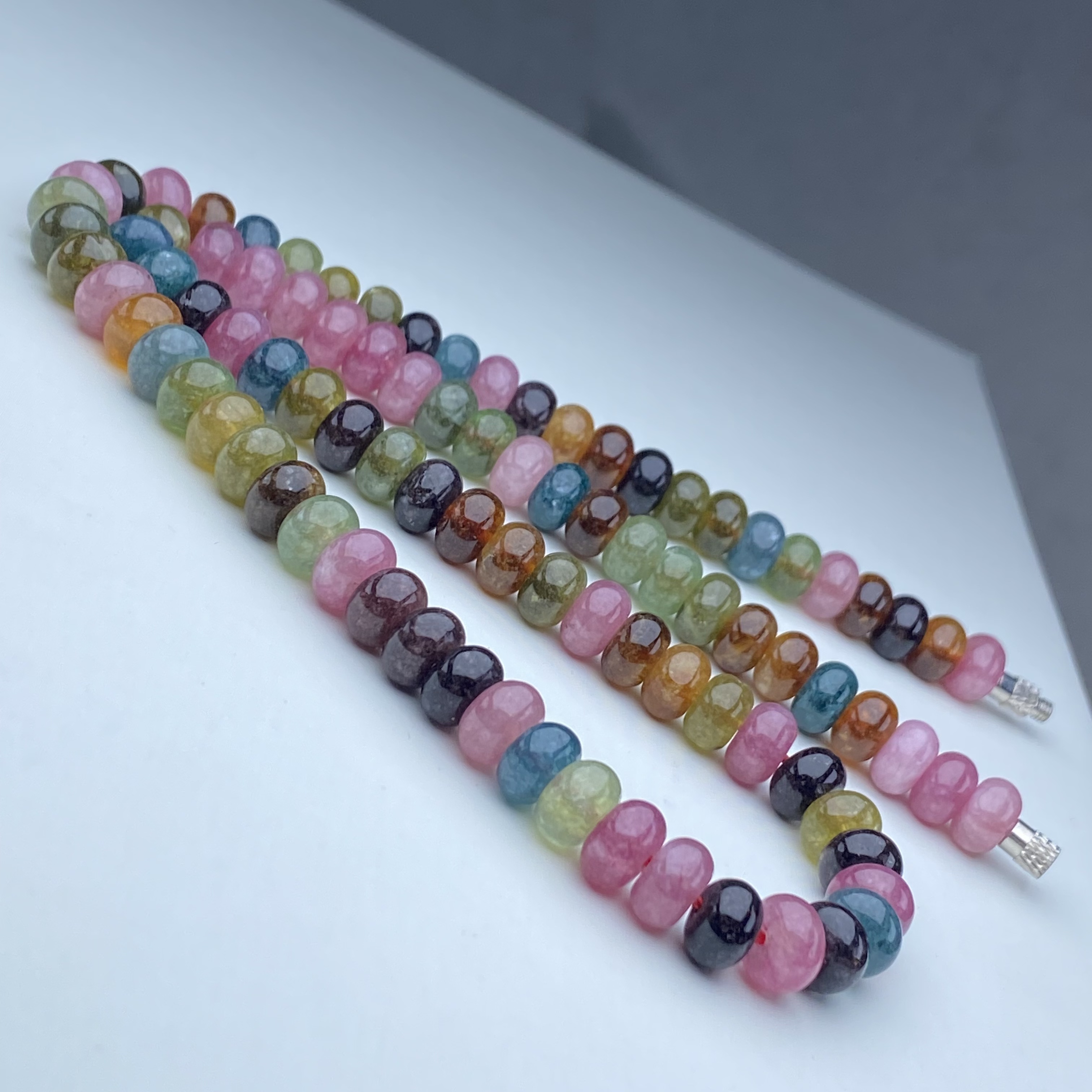 122号精品高货彩虹碧算盘珠项链8mm多样性发一件