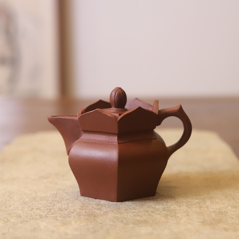 【瀹茶时光】宜兴紫砂壶小僧帽全手工制作小容量 80cc