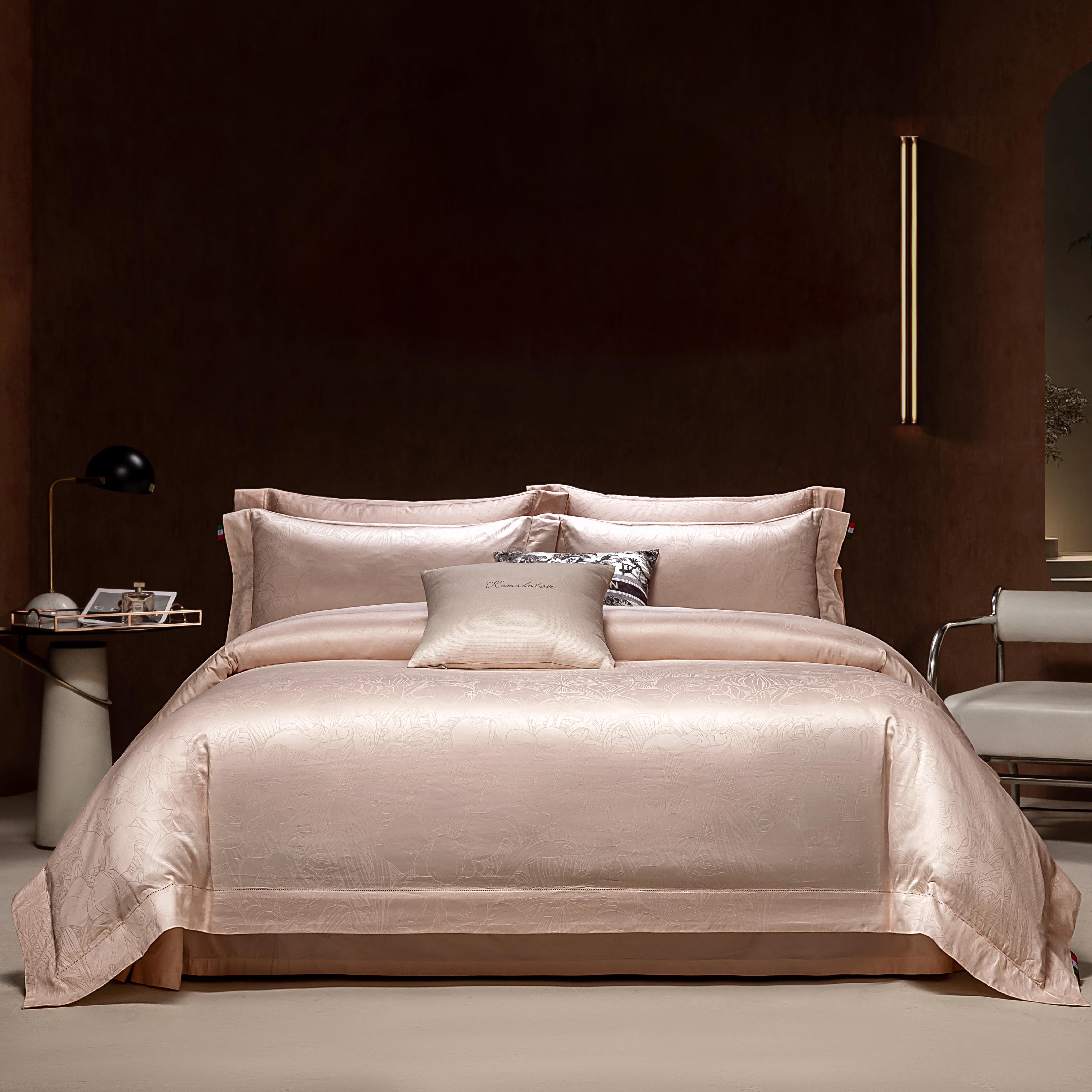 【卡诗兰顿-千根纱】高奢高支高密埃及棉提花工艺四件套-花涧溪