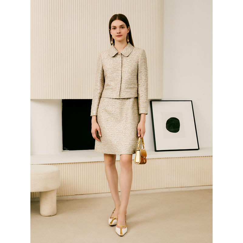 Song of Song/歌中歌气质时尚小香风连衣裙5C34505110