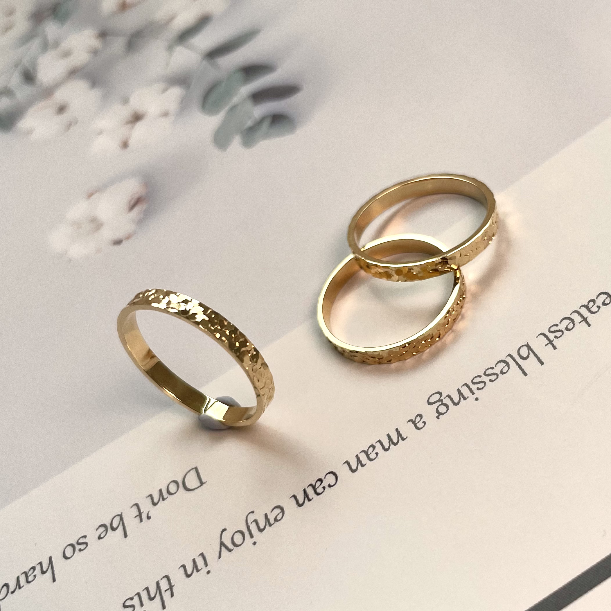 【美控MK】18K金碎碎冰戒指/时尚简约轻奢ins气质/多样性发其一