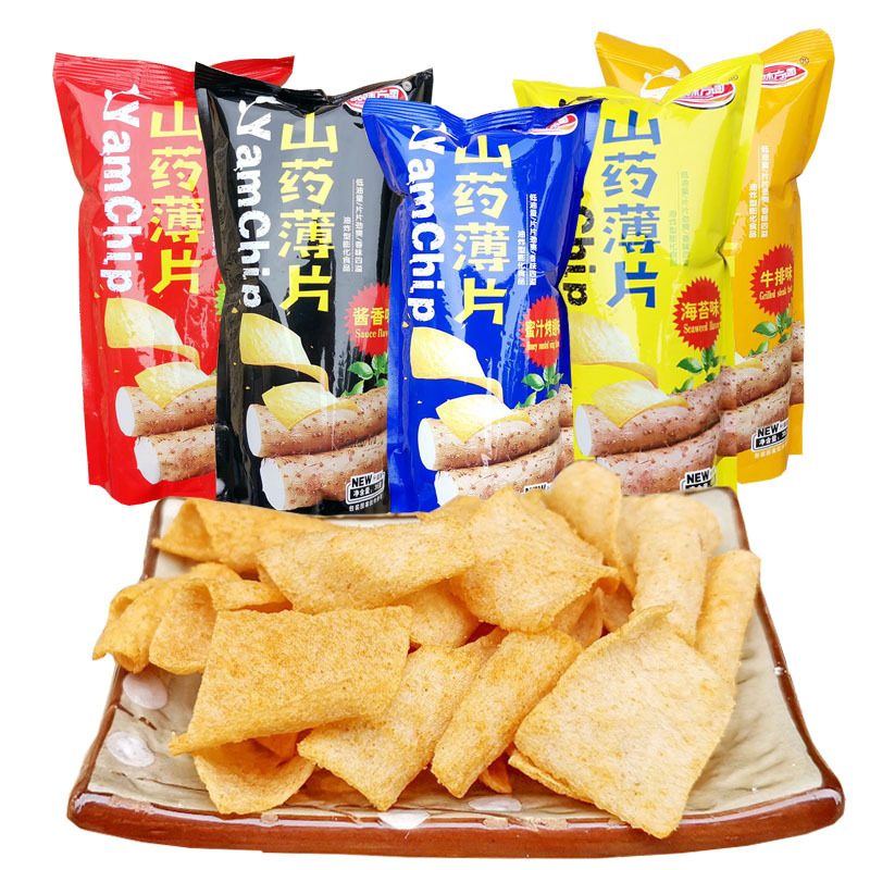 品味方圆山药薄2/10袋休闲膨化零食山药薯片山药片牛排味酱香味蜜